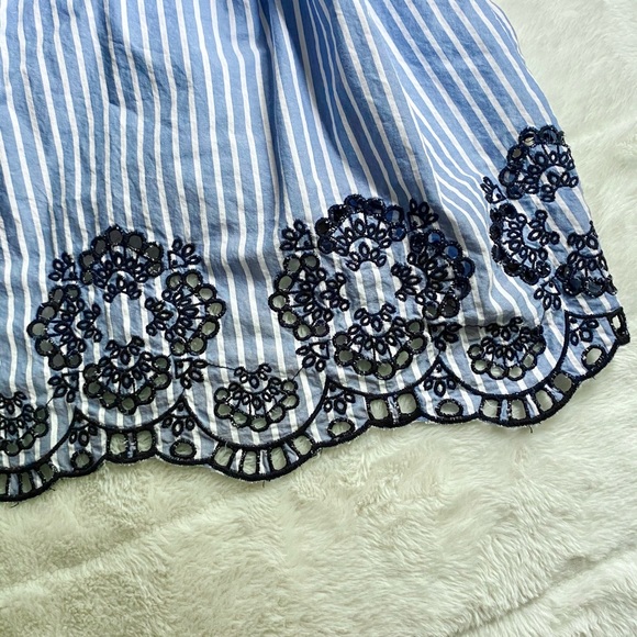 Embroidered Skirt, Striped & Floral - Picture 4 of 4